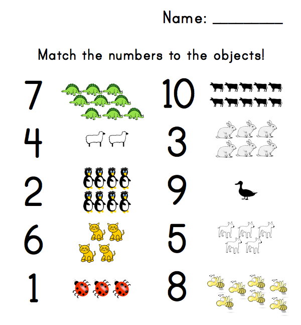 295 New preschool worksheet numbers 945 Preschool Number Matching Worksheet   Agnitus 